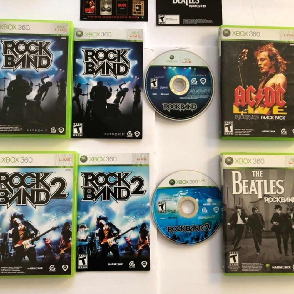 Xbox 360 Guitar Hero Gibson Les Paul Guitar Controller Bundle 6 Games RockBand, - Picture 8 of 9
